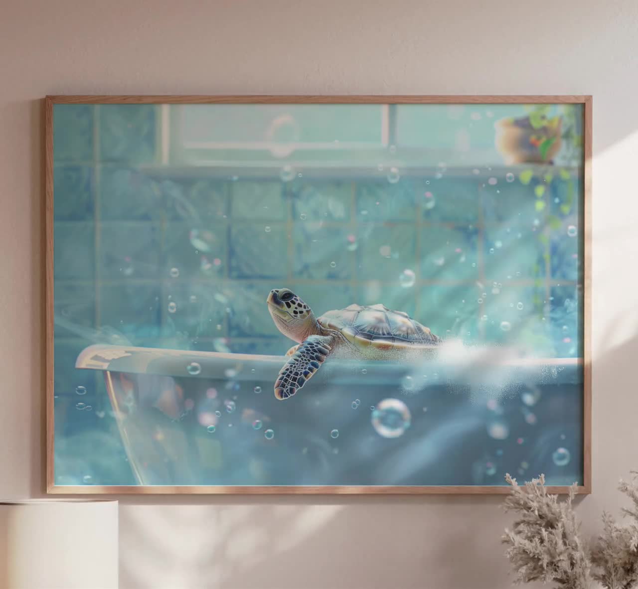 Metallic Sea 2024 Turtle Poster Painting canvas 12*18inch